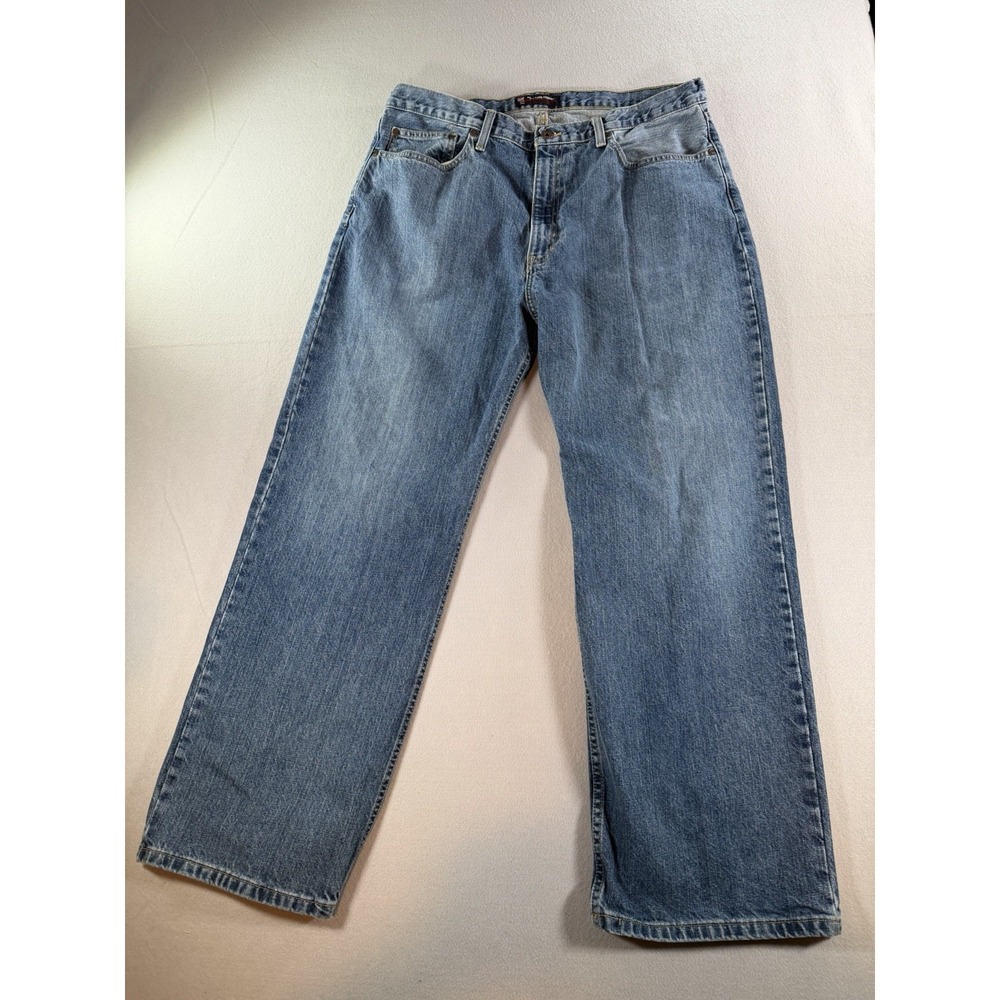 Vintage Polo Jeans Co Ralph Lauren Woodrow Mens 38x30 Straight Leg‎ Blue Denim
